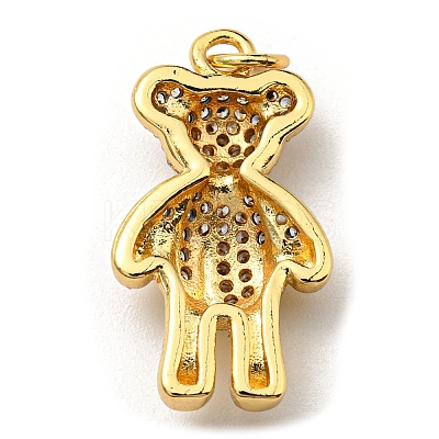 Brass with Cubic Zirconia Pendants KK-K341-30G-01-1