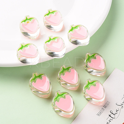 Transparent Enamel Acrylic Beads TACR-S155-003E-1