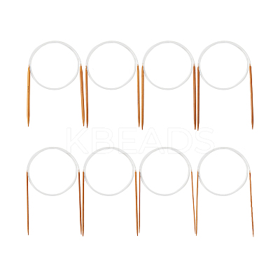 16Pcs 8 Styles Rubber Wire Bamboo Circular Knitting Needles TOOL-DJ0001-22-1