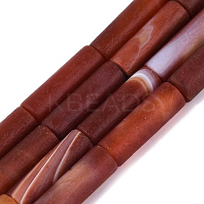 Natural Banded Agate Beads Strands G-Q606-23G-1