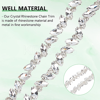 Alloy Rhinestone Cup Chain LCHA-WH0001-03P-1