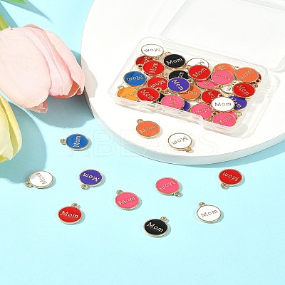 40Pcs Mother's Day Alloy Enamel Charms ENAM-FS0002-79-1