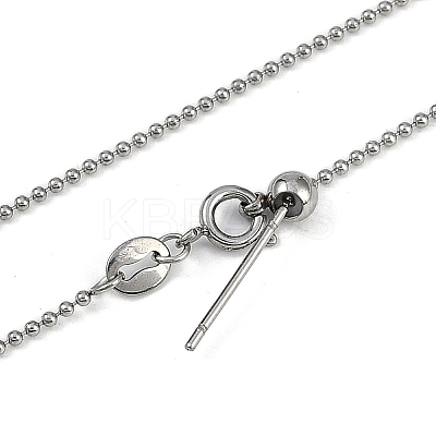 304 Stainless Steel Ball Chains Necklaces NJEW-H042-10P-1