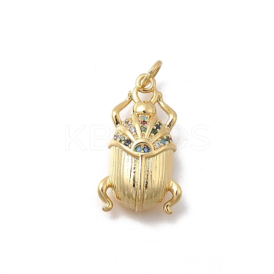 Brass Micro Pave Cubic Zirconia Pendants KK-D431-074B-02-1