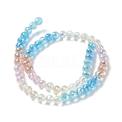 Electroplate Glass Beads Strands EGLA-D300-06-6mm-07-1