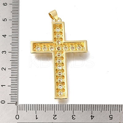 Rack Plating Brass Micro Pave Cubic Zirconia Pendants KK-G500-15G-1