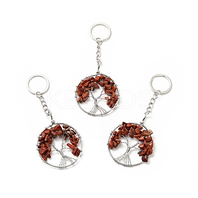 Tree of Life Natural & Synthetic Gemstone Keychain KEYC-G054-01P-1