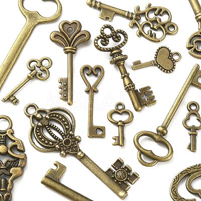 30Pcs 15 Style Tibetan Style Alloy Pendants FIND-TZ0001-02-1