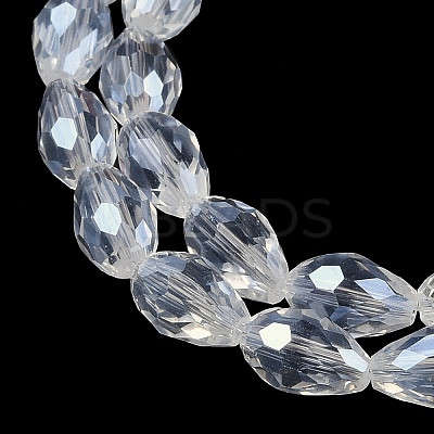 Transparent Electroplate Glass Beads Strands EGLA-N013-T8mm-B01-1