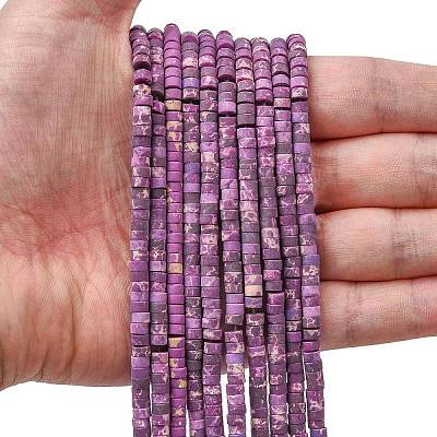 Dyed Synthetic Imperial Jasper Beads Strands G-Z089-A03-K-1