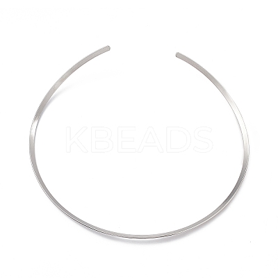 Non-Tarnish 304 Stainless Steel Textured Wire Necklace Making STAS-B036-03P-1