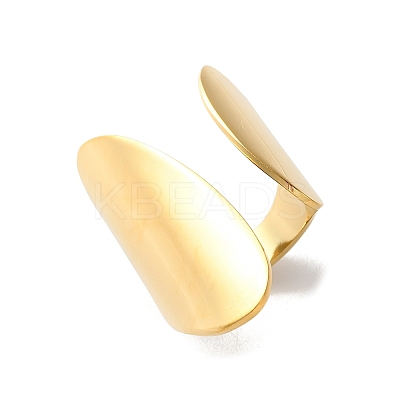 304 Stainless Steel Open Cuff Ring LS-RJEW-Q775-01G-1