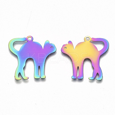 Ion Plating(IP) 201 Stainless Steel Pendants STAS-R114-022-1
