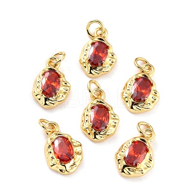 Brass Micro Pave Cubic Zirconia Pendant ZIRC-P089-19G-F-1