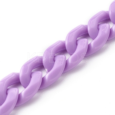 Opaque Acrylic Curb Chain Phone Case Chain HJEW-JM00512-02-1