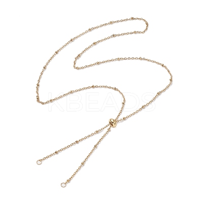 304 Stainless Steel Satellite Chain Slider Necklace Making AJEW-JB01247-01-1