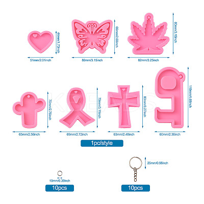 DIY Silicone Keychain Making Molds DIY-TA0008-56-1