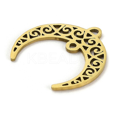 201 Stainless Steel Hollow Connector Charms STAS-E200-07G-1