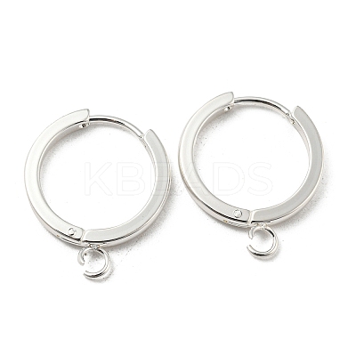 201 Stainless Steel Huggie Hoop Earrings Findings STAS-A167-01D-S-1