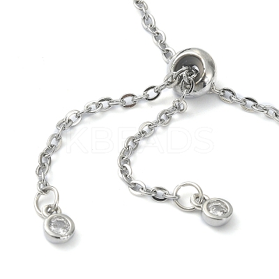 Natural Quartz Crystal Bullet Link Slider Bracelets BJEW-JB09901-05-1