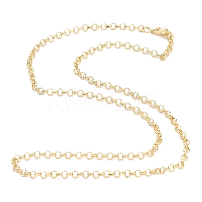 Brass Rolo Chain Necklaces X-MAK-F036-01G-1
