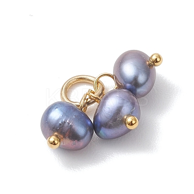 Natural Cultured Freshwater Pearl 3 Potato Charms PALLOY-JF04878-1