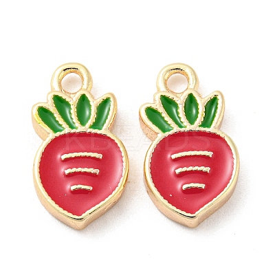 Brass Enamel Charms KK-Q809-21G-1