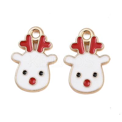 Christmas Alloy Enamel Pendants FIND-I067-02KCG-02B-1