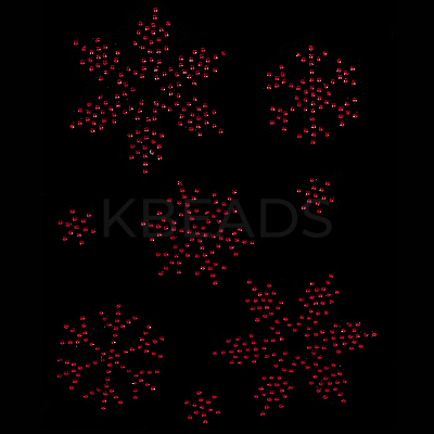 Snowflake Pattern Hotfix Rhinestones DIY-WH0430-205C-1