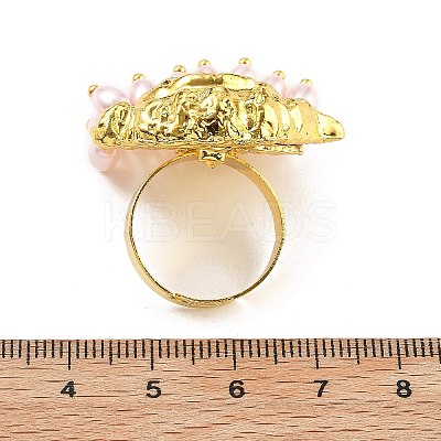 Evil Eye Alloy Adjustable Rings RJEW-A057-02G-1