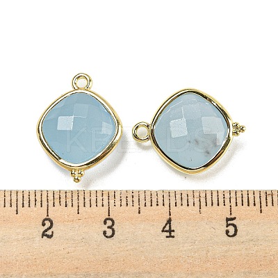 Dyed Natural Jade Imitation Aquamarine Pendants G-M431-12G-03-1