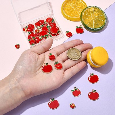 30Pcs 5 Styles Alloy Enamel Pendants ENAM-CJ0006-39-1