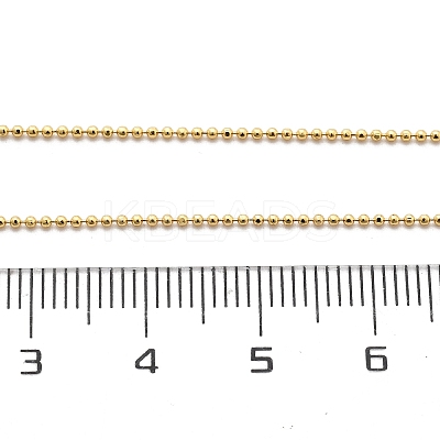1mm Brass Ball Chain Adjustable Slider Necklaces KK-K398-28G-1
