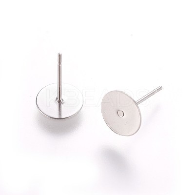 Tarnish Resistant 304 Stainless Steel Stud Earring Findings STAS-E025-3-1