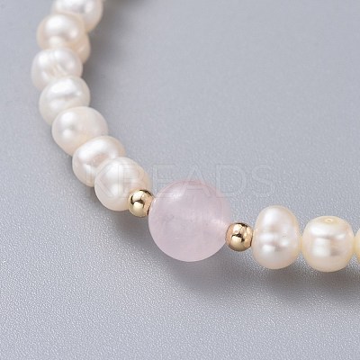 Stretch Grade A Natural Freshwater Pearl Bracelets BJEW-JB04623-1