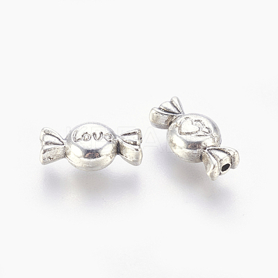 Tibetan Style Alloy Beads TIBEB-R035-AS-LF-1
