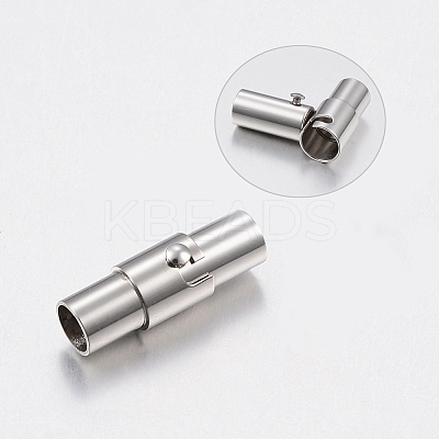 Tarnish Resistant 304 Stainless Steel Column Locking Tube Magnetic Clasps LS-STAS-E089-05C-1