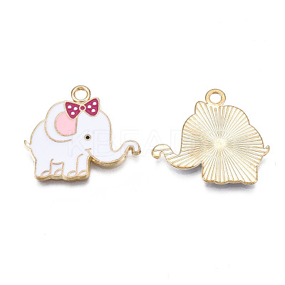 Rack Plating Alloy Enamel Pendants ENAM-T011-154B-1