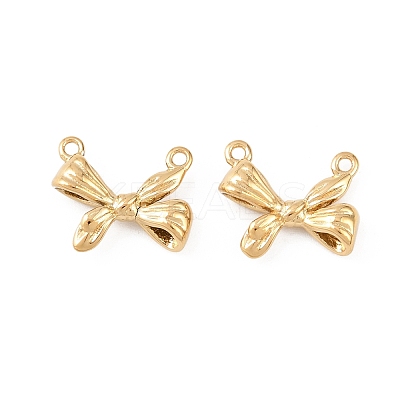 304 Stainless Steel Bowknot Charms STAS-D390-29G-1