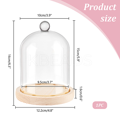Glass Dome Cover AJEW-WH0348-293D-1