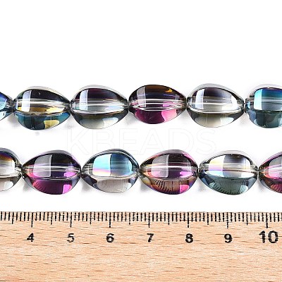 Electroplate Glass Beads Strands EGLA-T028-01M-1