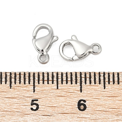 Brass Lobster Claw Clasps KK-P302-17P-1