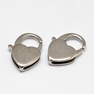 Tarnish Resistant 304 Stainless Steel Lobster Claw Clasps STAS-D069-01-1