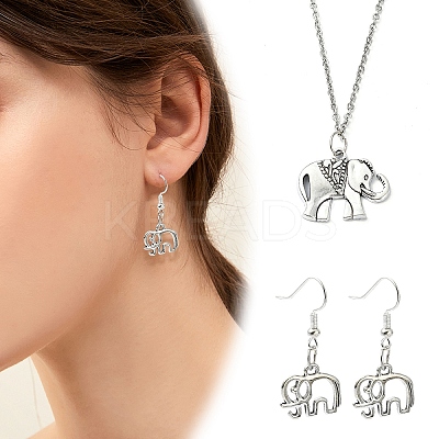 30Pcs 15 Styles Tibetan Style Alloy Elephant Pendants TIBEP-YW0001-83-1