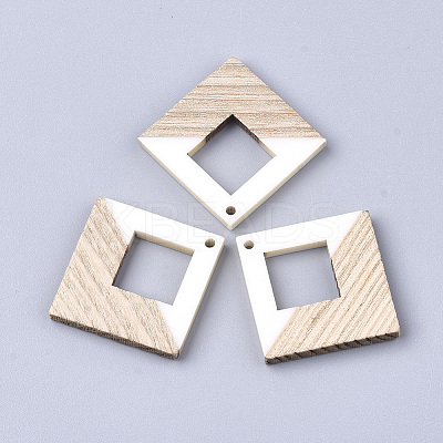 Resin & Wood Pendants X-RESI-S358-27-1