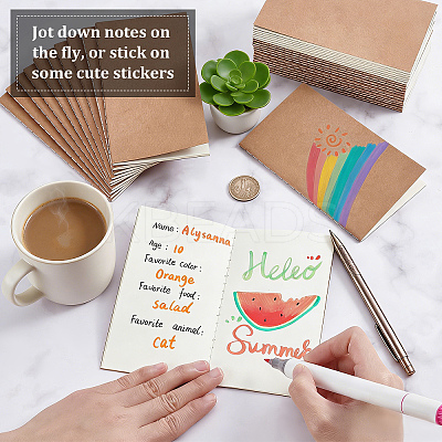Kraft Paper Blank Notebooks DIY-WH0899-830A-1