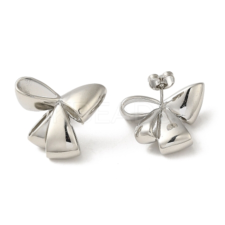 Brass Stud Earrings EJEW-D109-06P-1