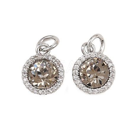 Brass Micro Pave Cubic Zirconia Pendants KK-H538-03P-1