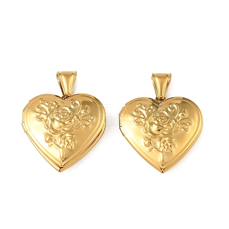 316 Stainless Steel Locket Pendants STAS-K321-13G-1