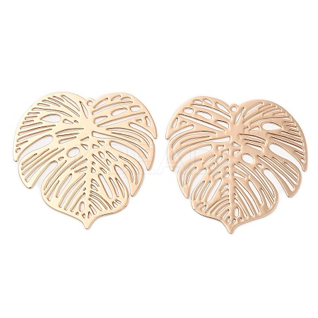 Long-Lasting Plated Brass Filigree Pendants KK-K336-39KCG-1